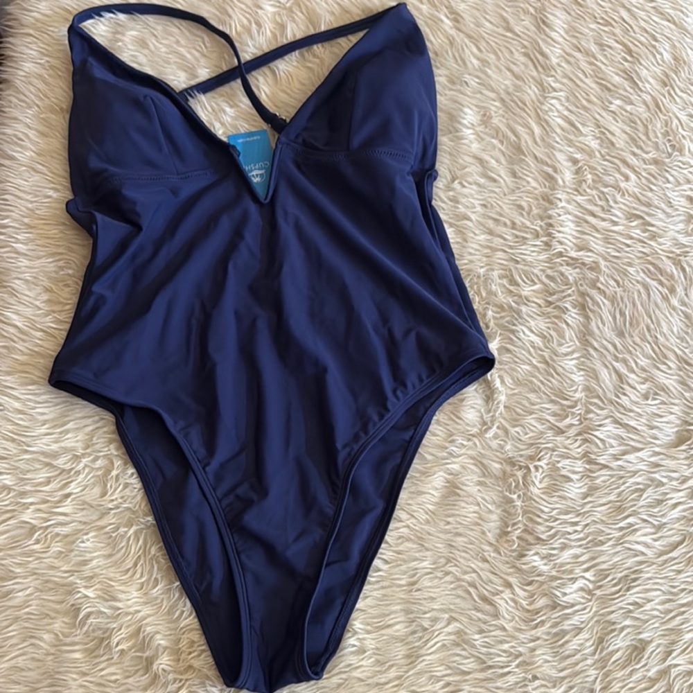 Cupshe Navy One Piece Swimsuit